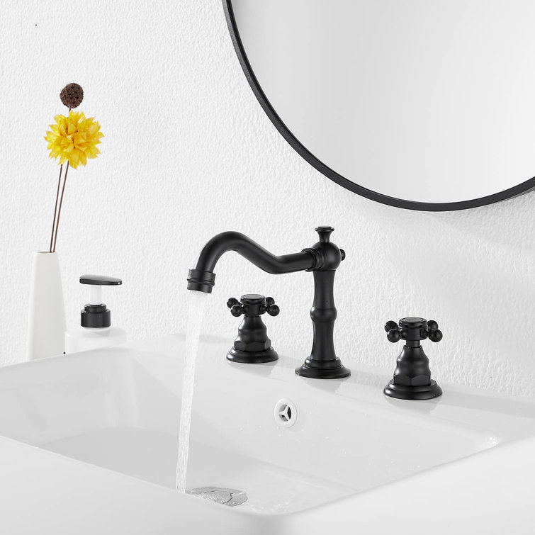 UFINE Widespread Bathroom Faucet with Drain Assembly & Reviews